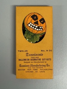 (11) Dennison Halloween Pumpkin Decorative Cut-Outs in Original Box UNUSED - Picture 1 of 4