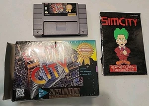 Sim City Original (SNES) Super Nintendo Game Box Manual 1991 tested works, clean - Picture 1 of 4