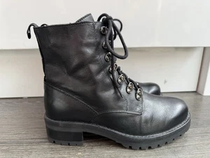 Carl Scarpa Instep black soft buttery leather high ankle boots 38/UK 5 - Picture 1 of 8