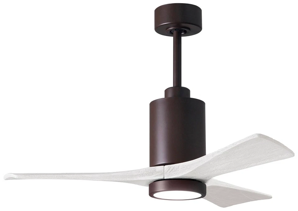 42" Matthews Patricia-3 Bronze Matte White LED Ceiling Fan with Remote - Image 1 of 1