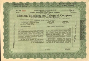 Compañía Mexicana de Telefonía y Telégrafos Certificado de Acciones México pref. compartir - Imagen 1 de 1