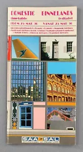 SOUTH AFRICAN AIRWAYS DOMESTIC AIRLINE TIMETABLE MARCH 1990 SAA SAL SEAT MAPS - Picture 1 of 3
