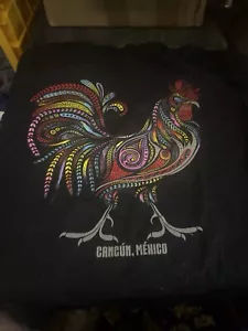 Cancun Mexico T Shirt Schwarz Größe 2xl Glitzer Muscheln Kurzarm - Bild 1 von 1
