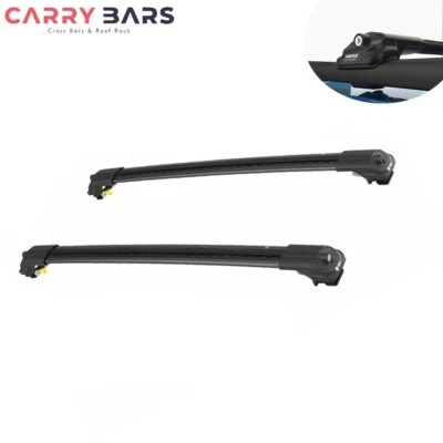 Ajuste para Mercedes-Benz GLE (W167) 2019–presente rack de teto conjunto de barras transversais preto - Imagem 1 de 4