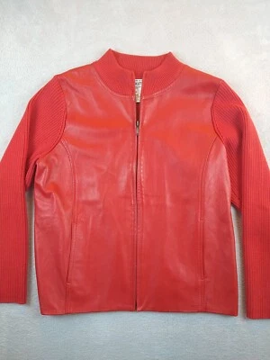 Pendleton Cuero Lana Merino Cremallera Chaqueta Mujer Pequeño Mediano Suéter Cárdigan Foto 1 de 4