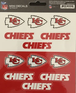 New NFL Die-Cut Premium Vinyl Mini Decal / Sticker Pack Kansas City Chiefs - Picture 1 of 1