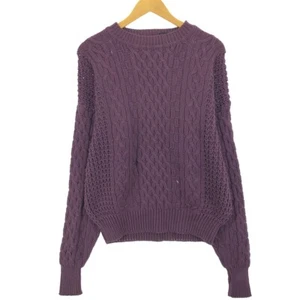 STRUCTURE Cable knit Ramie x cotton knit sweater Men's M size /eaa434424 - Picture 1 of 6