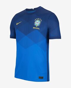 Nike Vaporknit Brazil Away Match Soccer Jersey 2020 CD0597-427 Men’s Size Large