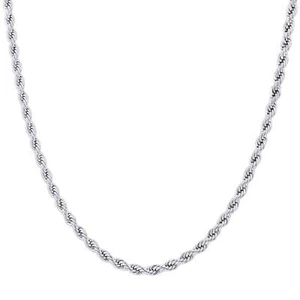 Collar de cadena de cuerda de acero inoxidable de 4 mm - Imagen 1 de 10