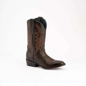 Botas de cuero Ferrini Remington para hombre hechas a mano chocolate - Imagen 1 de 6