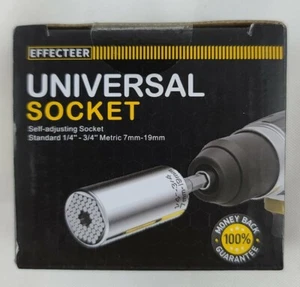 EFFECTEER UNIVERSAL STECKSCHLÜSSEL SELBSTEINSTELLEND PASSEND FÜR 1/4" - 3/4" METRISCH 7-19MM - Bild 1 von 6
