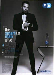 2011 PRINT AD - GLACEAU SMART WATER AD -JEREMY PIVEN  THE SMARTEST MAN ALIVE? - Picture 1 of 2