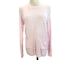 Elliott Lauren rosa Leinenmischung Strick leichte Tunika Top Taschen X-Small - Bild 1 von 11