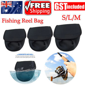 Fishing Reel Bag Waterproof Neoprene Case Cover for Spinning Reel Pouch NEW AUS 