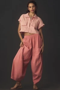 Anthropologie Pilcro Soft Barrel Pants M 8 Women's Casual Pant Boho NEW 44289 - Picture 1 of 9