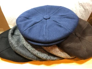 Neu Dobbs kleiner Apfel Wellington NewsBoy Herren Wollkappe Made in USA Druckknoppfkrempe - Bild 1 von 18