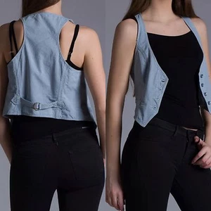 Gas Jeans Vest Size 40 Made In Italy 🇮🇹 Retail €79 - Picture 1 of 10
