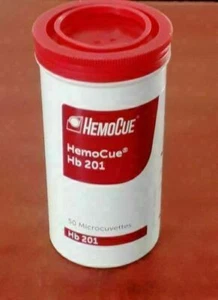 5 X PACK OF HemoCue Hemoglobin Hb 201 Microcuvettes (50/Bottle) long Expiry