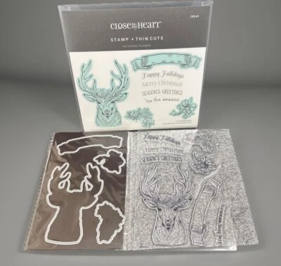 Комплект марок и тонких разрезов CTMH CHRISTMAS REINDEER #Z8040 новые!! - Изображение 1 из 4