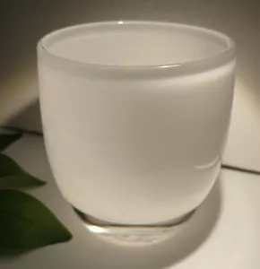 Glassybaby "Cherish" Solid White Votive Candle Holder Home Decor Collectible  - Picture 1 of 6