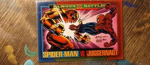1993 SkyBox Marvel Famous Battles Spider-Man VS Juggernaut #165 Sammelkarte - Bild 1 von 2