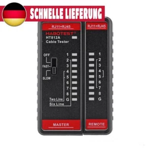 RJ45 RJ11 Netzwerkkabeltester, LED-Anzeige, LAN-Kabeltester, LAN-Draht-Testwerkz - Afbeelding 1 van 9