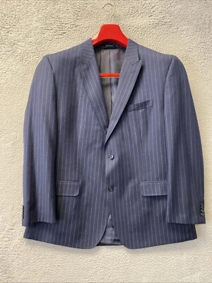 Jaqueta Blazer Sean John Masculina Moderna Ajuste Azul 48R Listrada /131-9 - Imagem 1 de 4