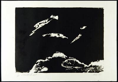 DDR, 1987. Materialdruck Andreas Martin STELZER (1954-2007 D) handsigniert - Bild 1 von 2