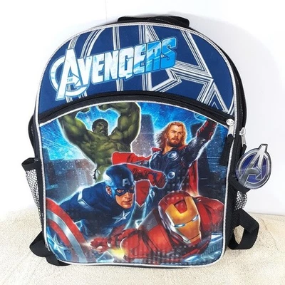 The AVENGERS Backpack NEW Ironman Hulk Thor Captain America Book Bag 16"x12" - Image 1 of 4