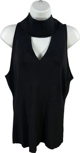 Camicetta donna nera a costine White House Black Market davanti buco della serratura - XL - Foto 1 di 4