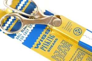 1971 WISS Pinking Shears CC-7 Ball Bearing Zig-Zag Scissors USA J Wiss & Sons - Picture 1 of 8