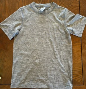Speedo Boys Rash Guard Swim Shirt Block the Burn Tee Gray Large 14-16 - Picture 1 of 5
