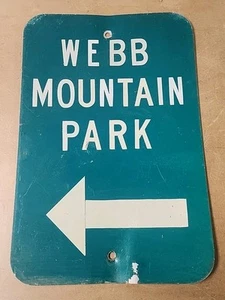 VINTAGE WEBB MOUNTAIN PARK MT STREET SIGN MONRROE, CT RETIRED SCENIC HIKE PARK - Picture 1 of 7