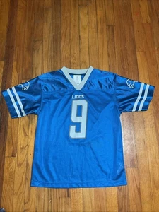 Detroit Lions Matthew Stafford #9 Jersey 14/16 Size Youth Large NFL Football - Picture 1 of 7