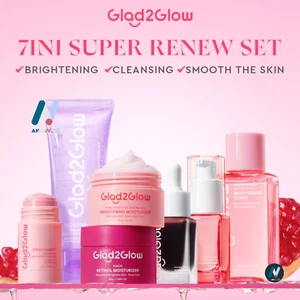 GLAD2GLOW 7in1 Brighten Toner Moisturizer Softens Pores Dark Spots Anti Aging - Picture 1 of 21