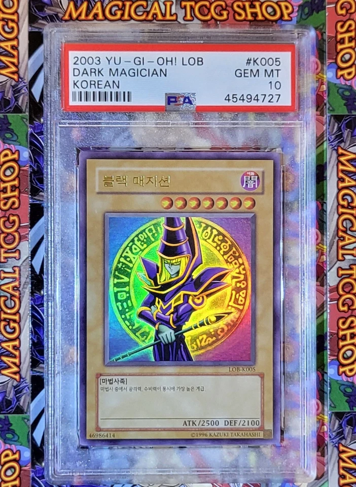 Yugioh Dark Magician Korean LOB-K005 Ultra Rare PSA 10 Gem Mint - Image 1 of 1