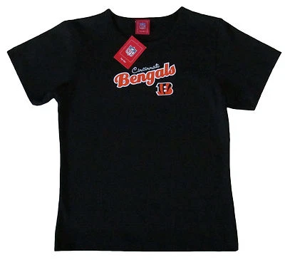 Camisa para mujer Cincinnati Bengals NFL ajuste más delgado S/S - mediana - nueva s/etiquetas - negra Foto 1 de 2