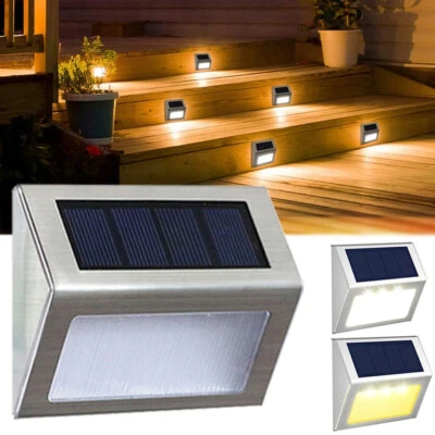 Outdoor Solar LED Deck Lights Garden Path Patio Pathway Stairs Step Fence Lamp - Image 1 of 4
