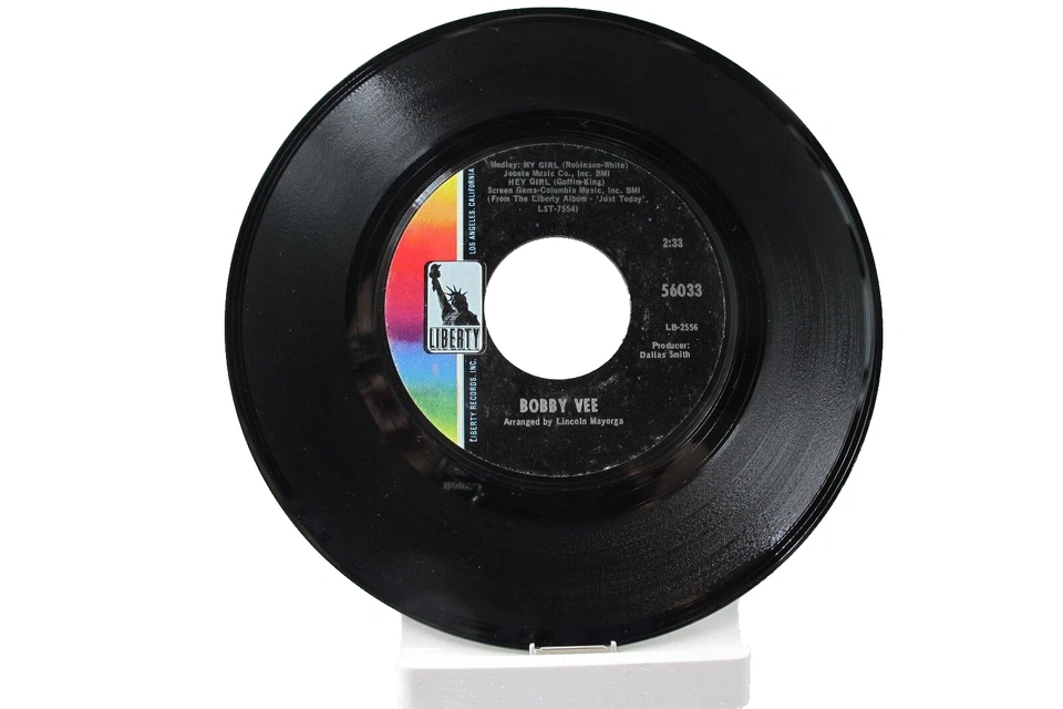 45 RECORD - BOBBY VEE  - MY GIRL /HEY GIRL - Imagem 1 de 1