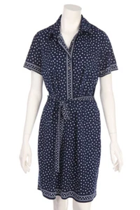 MAX STUDIO dress Jersey Dots L navy blue - Bild 1 von 6