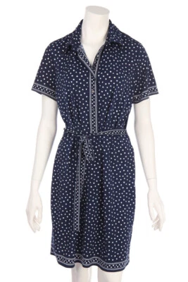 MAX STUDIO dress Jersey Dots L navy blue - Bild 1 von 4