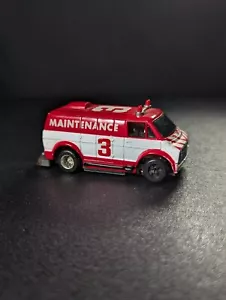 Vintage TYCO Commando Control Dodge Maintenance Van HO Slot Car Red - Picture 1 of 5