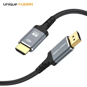 Display Port to 4K HDMI Cable 2.0 ULTRA HD HIGH SPEED Aluminum Shell &Braided 2m - Picture 1 of 9