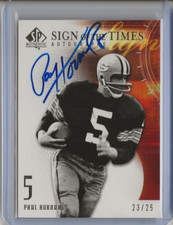 2008 SP Authentic Paul Hornung Sign of The Times Auto Gold 23/25 #SOT-PH Packers