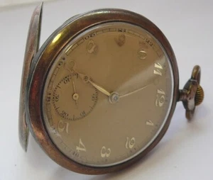 Antique Working Pocket Watch Ancre De Precision 15 Rubis Silver 800 Swiss  - Picture 1 of 11