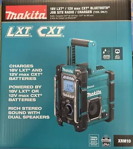 Makita XRM10 Radio Charger 12/18 Volt Bluetooth New - Picture 1 of 1