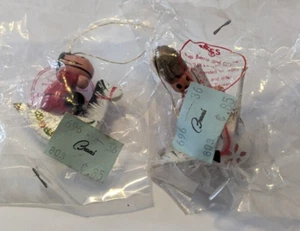 Vintage Russ Berrie and Co. Wooden Holiday Ornaments lot of 2 - Picture 1 of 9