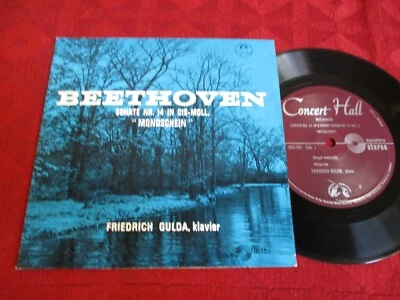 7" 33rpm FRIEDRICH GULDA Beethoven Sonate Nr. 14 in Cis-Moll Mondschein STEREO - Bild 1 von 3