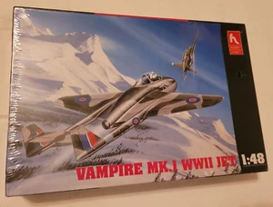 Vampire Mk.1 WWII Jet Model Kit - Hobby Craft - 1:48 - HC1573 - Unopened - Picture 1 of 6
