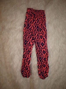 Girl's PANTS Neon Pink/Navy Blue SIZE 6-6X BY FADED GLORY GENTLY USED - Picture 1 of 2
